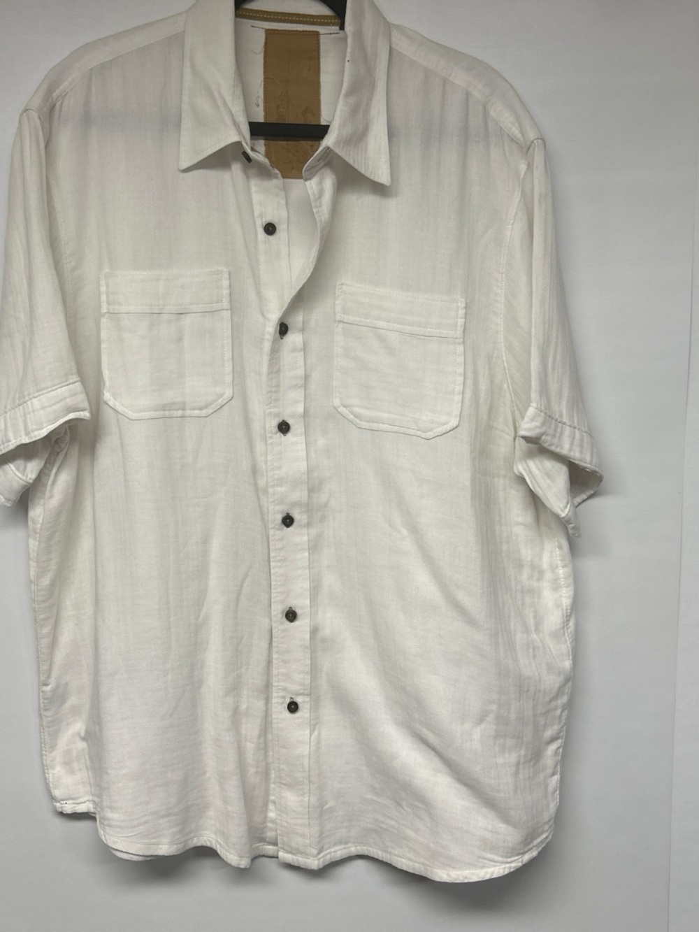 Indigo Men's Short-Sleeve Button-Down Shirt - White